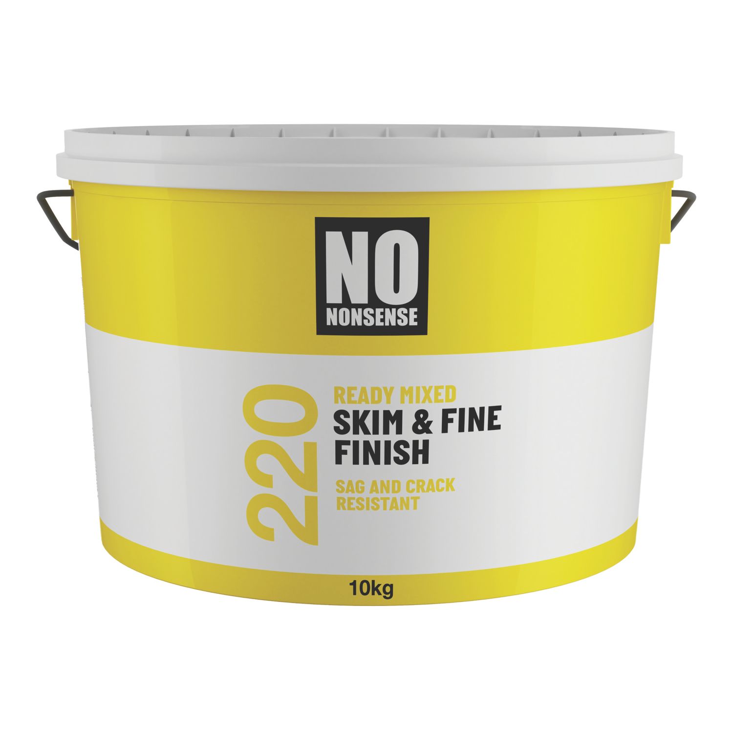 No Nonsense 220 Ready Mixed Skim & Finish Texture Repair White 10kg (673RL)