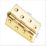 Smith & Locke Polished Brass  Door Hinge 90mm x 57mm 2 Pack