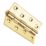 Smith & Locke Polished Brass  Door Hinge 90mm x 57mm 2 Pack