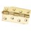 Smith & Locke Polished Brass  Door Hinge 90mm x 57mm 2 Pack