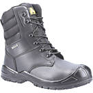 Amblers 240   Lace & Zip Safety Boots Black Size 10.5