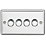 Knightsbridge  4-Gang 2-Way LED Dimmer Switch  Polished Chrome