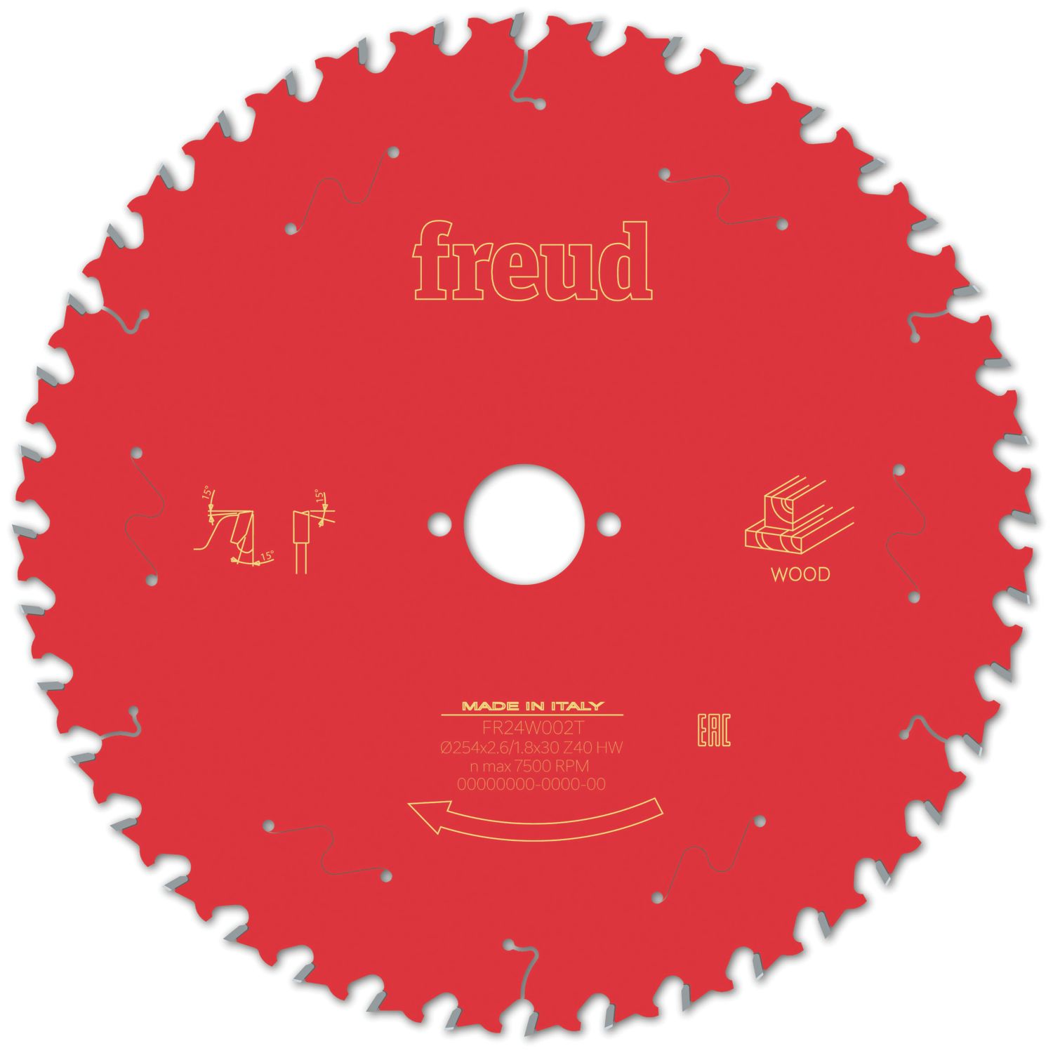 Freud F03FS09779 Wood Circular Saw Blade 254mm x 30mm 40T (673VV)