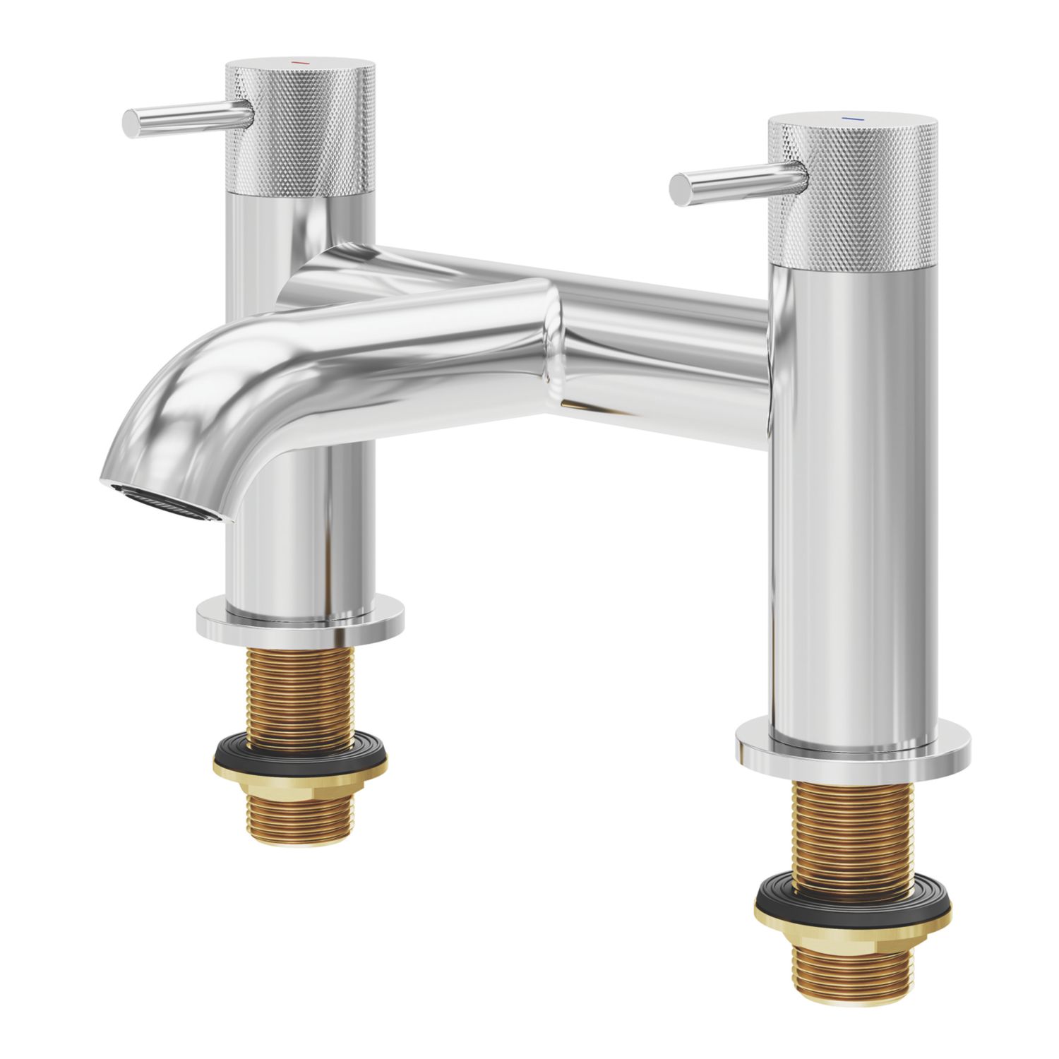 Swirl Melba Chrome 185mm Deck Mounted Lever 2 Tap Holes Bath Mixer Tap (673XX)