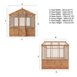 Mercia Traditional 6' x 6' (Nominal) Timber Greenhouse