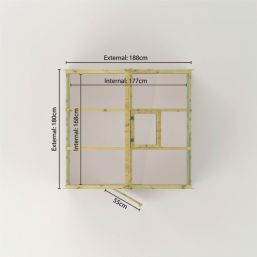 Mercia Traditional 6' x 6' (Nominal) Timber Greenhouse