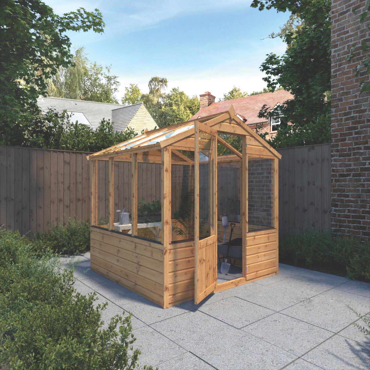 Mercia Traditional 6' x 6' (Nominal) Timber Greenhouse (673YL)