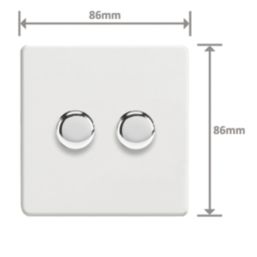 Varilight V-Pro 2-Gang 2-Way LED Dimmer Switch  Ice White