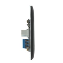 British General Nexus Metal Slave Telephone Socket Matt Black