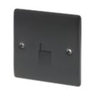 British General Nexus Metal Slave Telephone Socket Matt Black