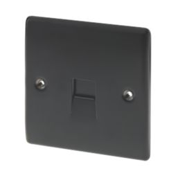 British General Nexus Metal Slave Telephone Socket Matt Black
