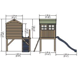 Shire Bunny 4' x 6' (Nominal) Shiplap T&G Timber Playhouse