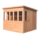 Shire Sunpent 8' x 6' (Nominal) Pent Shiplap T&G Timber Shed