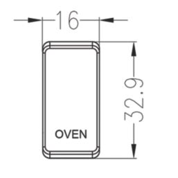Knightsbridge 'OVEN' Switch Cover Black Nickel
