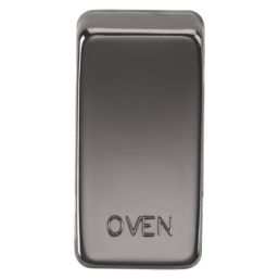 Knightsbridge 'OVEN' Switch Cover Black Nickel