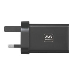 Masterplug 3-Outlet Type A & C Plug-In USB Charger Black 5A