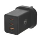Masterplug 3-Outlet Type A & C Plug-In USB Charger Black 5A