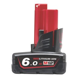 Milwaukee M12 B6 12V 6.0Ah Li Ion RedLithium Battery Screwfix