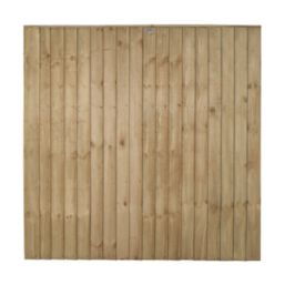 Forest Vertical Board Closeboard  Fence Panels Natural Timber 6' x 6' Pack of 5