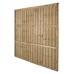 Forest Vertical Board Closeboard  Fence Panels Natural Timber 6' x 6' Pack of 5