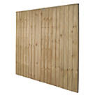 Forest Vertical Board Closeboard  Garden Fencing Panel Natural Timber 6' x 6' Pack of 5