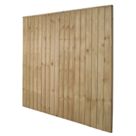 Forest Vertical Board Closeboard  Fence Panels Natural Timber 6' x 6' Pack of 5