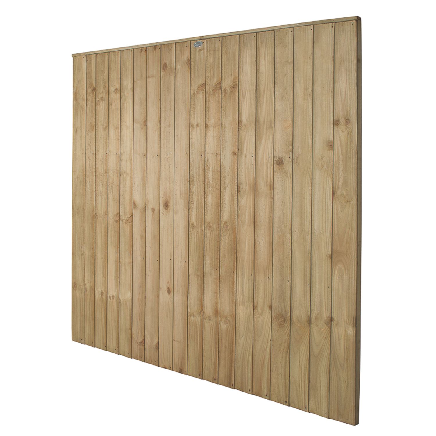 Forest Vertical Board Closeboard Fence Panels Natural Timber 6' x 6' Pack of 5 (674FL)