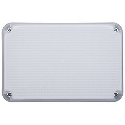 Luceco Storm Outdoor Rectangular LED Bulkhead With Microwave Sensor Grey 7.5W 750lm