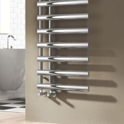 Reina 780mm x 500mm 775BTU Chrome Flat Designer Towel Radiator