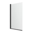 Dakota Semi-Framed Matt Black Bath Screen Non-Handed 780mm x 1400mm