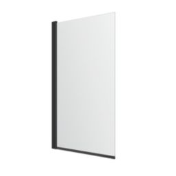 Dakota Semi-Framed Matt Black Bath Screen Non-Handed 780mm x 1400mm