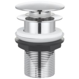 Swirl Caldew Silver 121mm Cloakroom Round Head Mono Basin Mixer Tap  With Clicker Waste