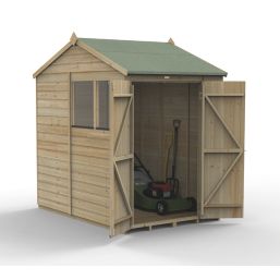 Forest Beckwood 5' x 7' (Nominal) Reverse Apex Shiplap Timber Shed with Base