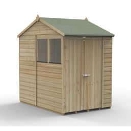 Forest Beckwood 5' x 7' (Nominal) Reverse Apex Shiplap Timber Shed with Base