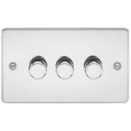 Knightsbridge  3-Gang 2-Way LED Intelligent Dimmer Switch  Polished Chrome