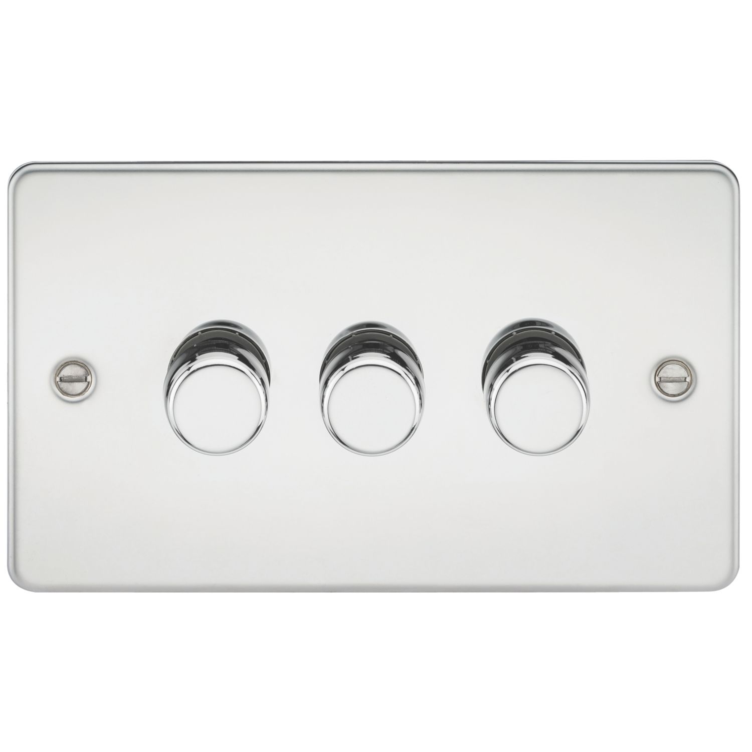 Knightsbridge 3-Gang 2-Way LED Intelligent Dimmer Switch Polished Chrome (674PY)