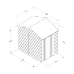 Forest Beckwood 5' x 7' (Nominal) Reverse Apex Shiplap Timber Shed