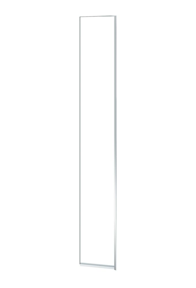 Walk In Shower Glass Panel Black Frame Clear Glass 2000x760 & Shower Tray 1600x760mm