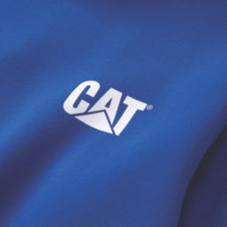CAT Trademark Banner Hoodie Blue Large 42" Chest