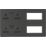 Knightsbridge SFR298AT 13A 4-Gang DP Combination Plate Anthracite with Black Inserts
