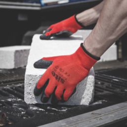 Site  Gripper Gloves Red / Black Large