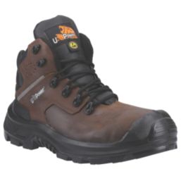U-Power Helsinki Size 11  Brown Water-Resistant  Safety Boots
