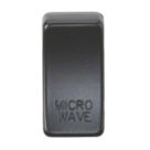 Knightsbridge 'MICROWAVE' Switch Cover Matt Black
