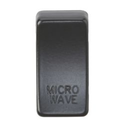 Knightsbridge 'MICROWAVE' Switch Cover Matt Black