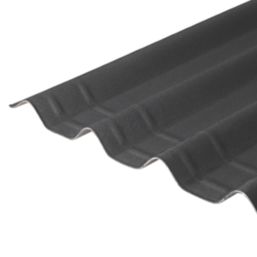 Onduline Easyfix Corrugated Bitumen Roofing Sheets Black 2000mm x 2.6mm x 820mm 5 Pack