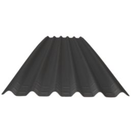 Onduline Easyfix Corrugated Bitumen Roofing Sheets Black 2000mm x 2.6mm x 820mm 5 Pack