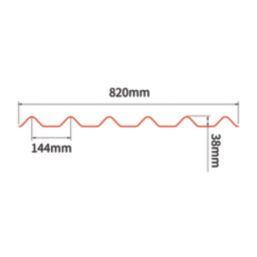 Onduline Easyfix Corrugated Bitumen Roofing Sheets Black 2000mm x 2.6mm x 820mm 5 Pack