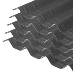 Onduline Easyfix Corrugated Bitumen Roofing Sheets Black 2000mm x 2.6mm x 820mm 5 Pack