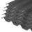 Onduline Easyfix Corrugated Bitumen Roofing Sheets Black 2000mm x 2.6mm x 820mm 5 Pack