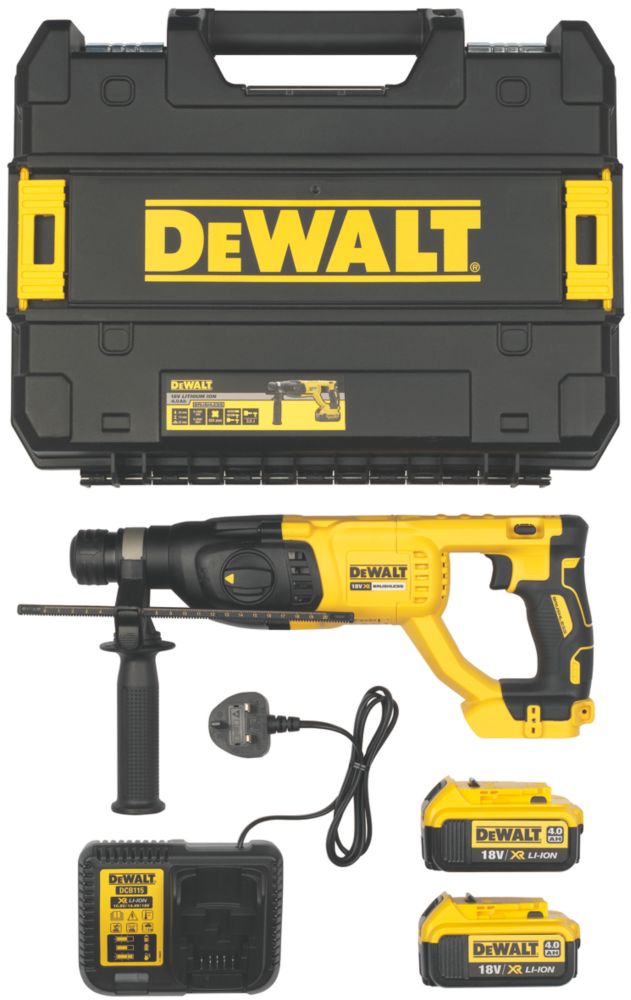 DeWalt DCH033 3kg 18V 2 x 4.0Ah Li Ion XR Brushless Cordless SDS